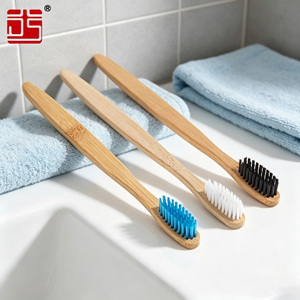 Encuentra un cepillo de dientes de bambú ecológico similar - Cepillo de dientes de madera natural con cerdas medianas, libre de BPA, para adultos - Product Image 2