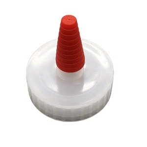 Botella de Plástico PP 38/400 a Prueba de Fugas con <span class=keywords><strong>Boca</strong></span> Ancha, Tapa Superior Roja Giratoria, Boquilla para Salsas, Tapa de Rosca, Tapa con Gotero - Product Image 2