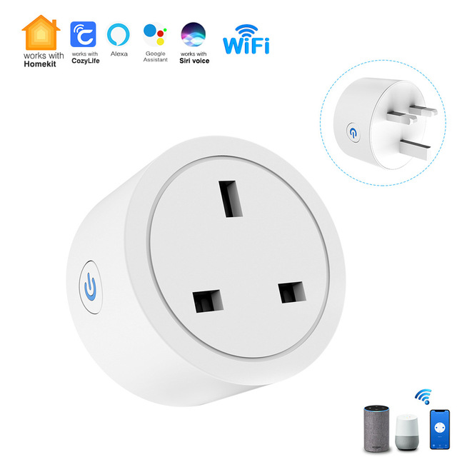SIXWGH Cozylife Homekit British Standard Smart Socket Plug ABS Wall SDK Voice Control Mobile App Remote Timer Switch16A Rated