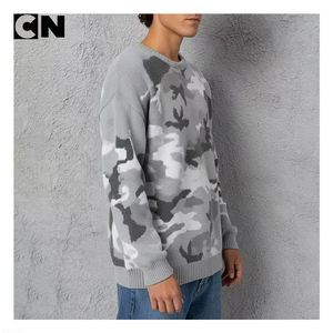 Suéter de Punto con Cuello Redondo, Diseño Personalizado con Certificación GRS, Estampado Gráfico, Acrílico y Poliamida, Talla Grande, para Hombre, Invierno - Product Image 2