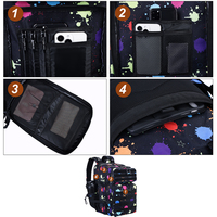 Sac à dos tactique de sport Trailpop Graffiti 50L, sac de fitness imperméable, tendance, pour adolescents, voyages, randonnée, pour hommes
