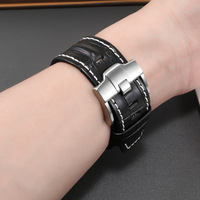 LAIHE Montre Armband En Cuir Watch Band Uhren armband für Vintage 28mm Herren Leder Uhren armbänder Armband