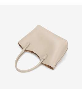 Bolso de Mano de Cuero Genuino para Mujer, Diseño Simple y Personalizado, Cierre de Cremallera de Alta Calidad, Bolso Tote Portátil de Gran Capacidad - Product Image 4