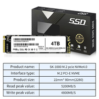 Usine directe haute qualité 4 to NVMe M.2 PCIe Solid State Drive 2280 4.0 4x4 canaux pour PS5 ordinateur de bureau et ordinateur portable