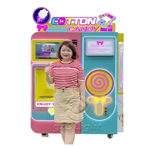 Electric Hot Sale Cotton Candy Floss Robot Cart Machine Battery Coton Candy Sugar Making Machine