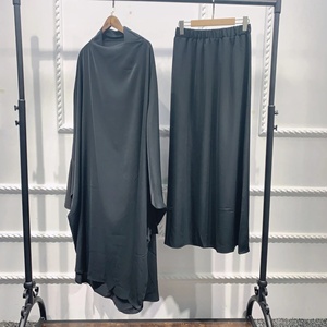 Robe <span class=keywords><strong>Hijab</strong></span> à capuche pour femmes musulmanes, vêtement de prière, Jilbab Abaya Long Khimar Ramadan, robe Abayas, jupe, ensembles <span class=keywords><strong>vêtements</strong></span> islamiques, vente en gros - Product Image 4