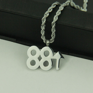 Nuevo Collar con Colgante de Número de Aleación con Diseño Urbano Personalizado 2026, Estilo Hiphop Rap, Collares para Hombre, Joyería de Moda al por Mayor - Product Image 2