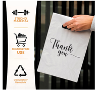 Sacs de shopping en plastique biodégradables, recyclables et réutilisables avec poignée découpée, imprimés sur mesure avec logo de designer, pour vêtements et chaussures