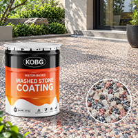Peinture à la pierre lavée KOBG haute résistance à l'abrasion, finition décorative en pierre de sable naturelle pré-mélangée pour façade, terrasse et aménagement paysager