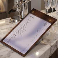Support de menu en bois personnalisé de haute qualité avec logo, support de menu pour restaurant