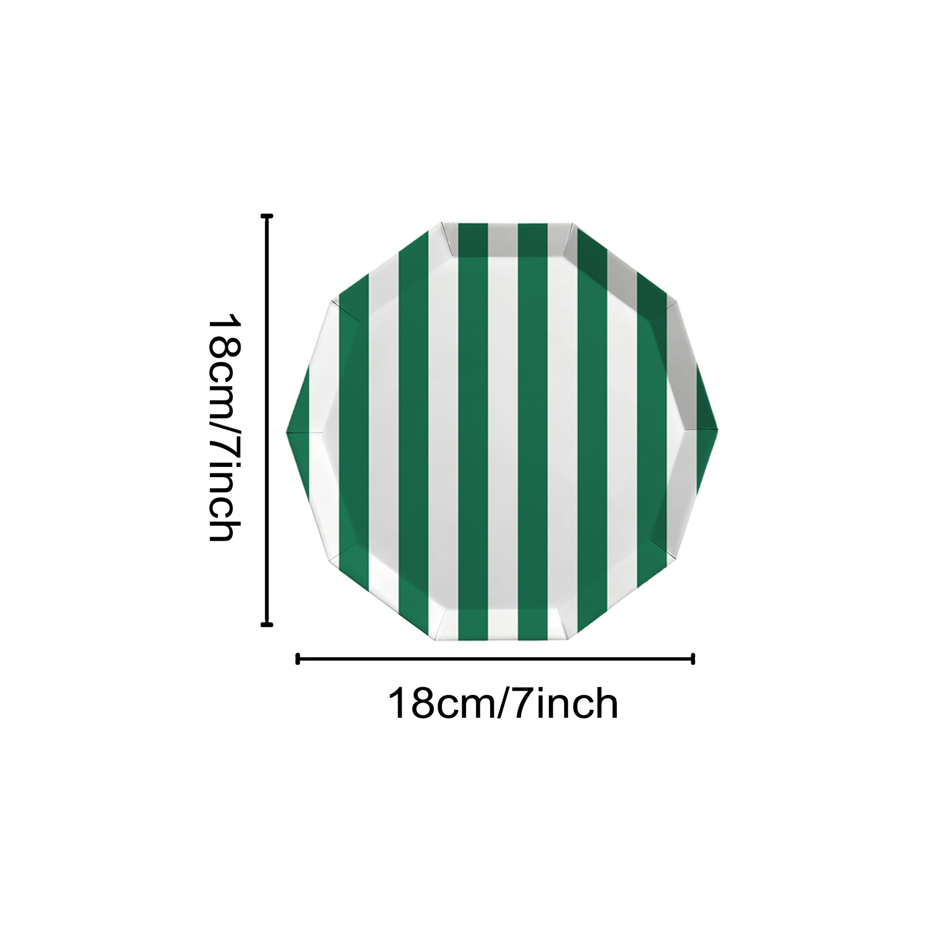 Green 7 inch plates