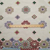 Tissu en maille tricotée respirant à bordure en dentelle ondulée tricolore symétrique polychrome brodé pour accessoires de décoration intérieure pour filles