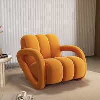 Chaise de loisir géométrique moderne Salon Simple et double en tissu à rangée droite Chaise de canapé Petit appartement Chaise de repos pour chambre à coucher