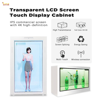 Cabinet LCD transparent Écran d'affichage holographique 3D tactile interactif Publicité intelligente pour halls d'exposition IP65 SDK
