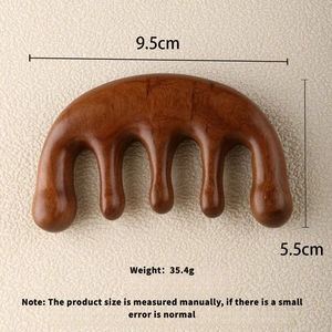 صندل للاستخدام المنزلي بالجملة مع نمط نحت عصري واسع مشط تدليك فروة الرأس - Product Image 3