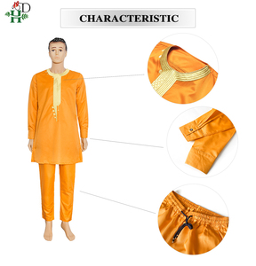 H & D <span class=keywords><strong>abiti</strong></span> tradizionali caldi 2 pezzi ultimo disegno vestito africano abbigliamento da <span class=keywords><strong>uomo</strong></span> in grande fabbrica - Product Image 5