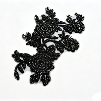 WDP-543 Keering Fashion Embroidery Embellissement en strass et applique en pierres pour costumes de danse, en paires, avec perles et appliques