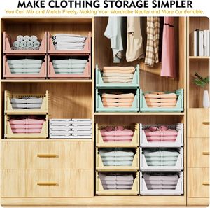 Hot bán Stackable và có thể gập lại lưu trữ túi, lưu trữ giỏ, nhựa lưu trữ ngăn kéo, hộp, quần áo lưu trữ tủ - Product Image 3