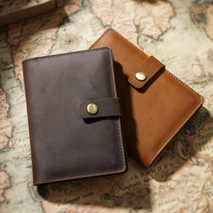 Étui de passeport en cuir pleine fleur personnalisé, livraison directe d'usine, couverture en cuir véritable, porte-passeport en cuir Crazy Horse - Product Image 2