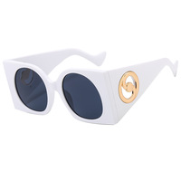 Nuevas Gafas de Sol con Marco Grande y Cubierta de Plástico Colorida, Gafas de Sol Extra Grandes para Mujer, Gafas de Sol Cuadradas de Lujo a la Moda 2023