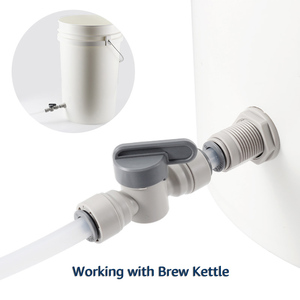 Vanne d'arrêt droite en ligne, raccord rapide de tuyau de tuyau de 3/8 '', joint de raccord enfichable de tube de bière, interrupteur de distributeur d'infusion - Product Image 2