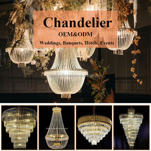 Lustre en cristal <span class=keywords><strong>de</strong></span> style palais luxueux LEDA, salles <span class=keywords><strong>de</strong></span> réception <span class=keywords><strong>de</strong></span> <span class=keywords><strong>mariage</strong></span>, lustre à lumière chaude, décoration <span class=keywords><strong>de</strong></span> plafond pour <span class=keywords><strong>mariage</strong></span> - Product Image 4