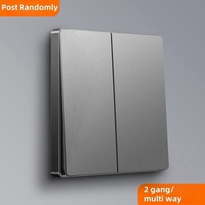 Anh tiêu chuẩn sang trọng 86 loại PC Bảng điều chỉnh Glass Ánh Sáng Thiết bị chuyển mạch <span class=keywords><strong>2</strong></span> <span class=keywords><strong>Gang</strong></span> 1 cách <span class=keywords><strong>2</strong></span> cách EU chuyển đổi nhà sử dụng đôi cực Max Điện áp 250V 16A - Product Image 3