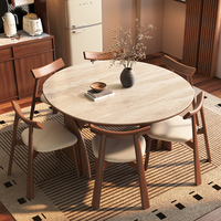 Ensemble de table et chaises de salle à manger rectangulaire en bois massif, design scandinave moderne de luxe, durable, extensible et pliable, 4 à 8 places