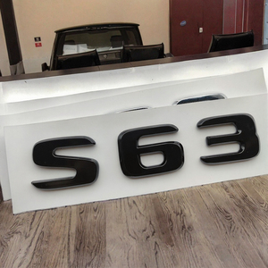 3D ABS Self-adhesive Luxury <b>Sticker</b> Logo S63 Emblem <b>Car</b> Trunk Letters Badge for Mercedes W221/W222 Single Use - Product Image 3
