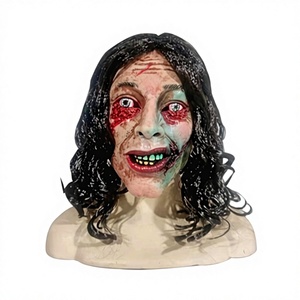 Maschera in Latex <span class=keywords><strong>per</strong></span> Halloween 2023 - Design Spaventoso <span class=keywords><strong>con</strong></span> Viso di Fantasma e Morte - Product Image 1