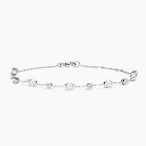 Bracelet en or à motifs personnalisés pour bijoux unisexe en or blanc 14K 18K perle des mers du Sud perles d'eau de mer splendides - Product Image 4