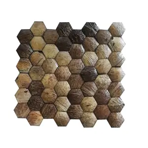 天然椰壳墙板椰子马赛克瓷砖椰壳瓷砖
