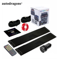 Panneau d'affichage LED flexible Autodragons App Control 595 * 120 mm, super cool, à défilement, pour camion, remorque, pick-up