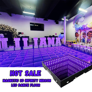 Cao cấp tương tác LED Dance Floor với gạch ánh sáng cảm biến áp lực nhạy cảm Glass màn hình đầy đủ video Showcase - Product Image 1