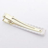 Barrette à cheveux en métal antidérapante pour enfants, style bec de canard, avec broderie Song Jin, sans nickel, électroplaquée, DIY, Japon, Corée