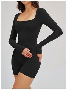 Leotardo Deportivo para Mujer, Sensación de Segunda Piel, Espalda Descubierta, Cintura Alta, Fruncido, Sin Costuras, Elástico en 4 Direcciones, Secado Rápido, para Yoga y Running - Product Image 6
