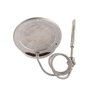 Termometer Industri Bimetal Baja Tahan Karat HUBEN Tipe Flens Aksial Skala Ganda IP55 Tahan Air WSS-401