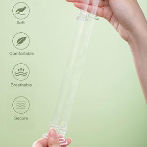 1 paire de bretelles de soutien-gorge transparentes pour femmes, 10/15mm, invisibles, antidérapantes, en silicone, détachables, sans couture, remplacement des bretelles de soutien-gorge - Product Image 3