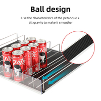 Étagère de présentation de boissons pour supermarché, à glissement par gravité, pour canettes de soda et bouteilles de boisson, organisateur de réfrigérateur