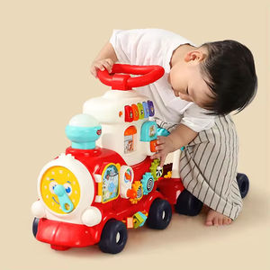Precio al por mayor multifunción 4 en <span class=keywords><strong>1</strong></span> Pull-<span class=keywords><strong>Along</strong></span> Play Toys Baby Musical Learning Push Walkers Baby <span class=keywords><strong>Ride</strong></span> On Train Toy - Product Image 3