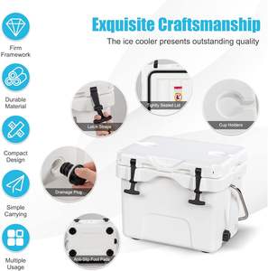 Glacière isotherme moderne de 20 litres pour maison intelligente, capacité 24 canettes, avec porte-gobelets thermiques portables pour aliments et boissons, en PE, vente en gros - Product Image 2