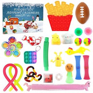 Christmas Poppet Fidget Sensory Toy Advent Calendar 2021 <b>Empty</b> <b>Box</b> Custom Logo Silicone Rubber PU Foam Plastic with <b>Gift</b> - Product Image 3
