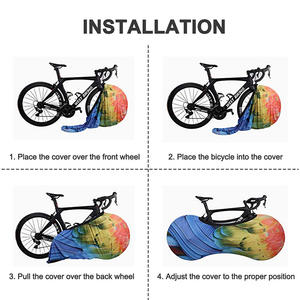 Housse <span class=keywords><strong>de</strong></span> vélo personnalisée pour l'extérieur avec impression <span class=keywords><strong>de</strong></span> logo OEM ODM, tissu résistant aux intempéries, drapeau <span class=keywords><strong>de</strong></span> promotion pour vélo - Product Image 3