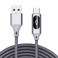 Kabel Data Sinkronisasi USB C Pengisian Cepat Berlapis Nilon dengan Pelindung Anyaman dan Alloy Seng untuk Ponsel, Scanner, dan Kamera