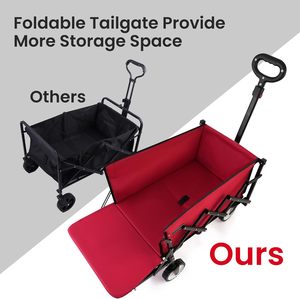 <span class=keywords><strong>Chariot</strong></span> utilitaire pliable d'extérieur - <span class=keywords><strong>Chariot</strong></span> pliable robuste pour le camping, la <span class=keywords><strong>plage</strong></span> et le jardin avec une longue poignée - Product Image 4
