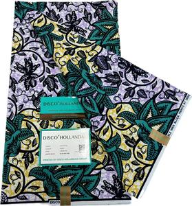 Tela de Algodón Artesanal con Estampado de Puntos de Colores, 6 Yardas, Textil Exclusivo Ankara con Estampado de Cera para Disfraces de Fiestas Nómadas de África Occidental - Product Image 5