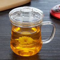 Youjiu Tasse à thé en verre transparent très vendue, capacité 500-1000 ml, avec couvercle et infuseur, style américain, nouvelle collection