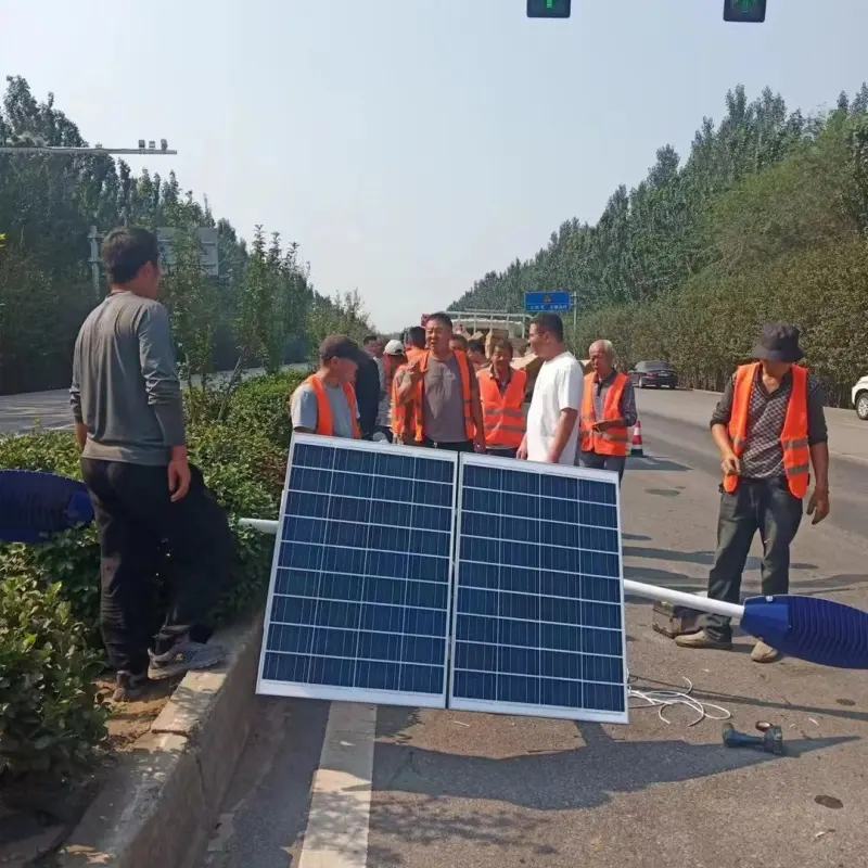 Nhà sản xuất chuyên ngành tùy chỉnh năng lượng mặt trời ánh sáng đường phố cực ngoài trời đèn đường và trụ cột khác thép vòng ánh sáng đường phố cực