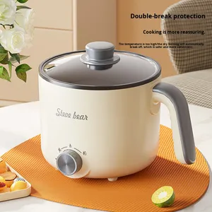 Cuisinière électrique multifonctionnelle 1.8L 110V/220V Mini Hot Pot Ménage Auto-Thermostat Contrôle Mécanique Verre Nouilles Cuisson - Product Image 6