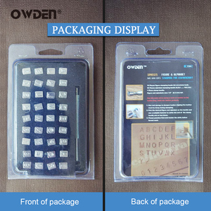 Owden Nhà Máy Chuyên Nghiệp 37 Pcs Da Sở Thích Công Cụ Thiết Lập Bảng Chữ Cái Dập Chữ Cho Da Craft Số Thư Dập - Product Image 6